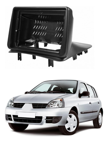 Moldura Mp5 9 Pol Central Multimidia Renault Clio 2005-2014