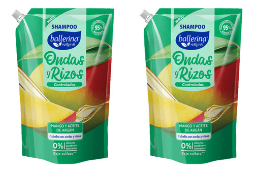 Ballerina Acondicionador Ondas Y Rizos 750ml X 2 Unds