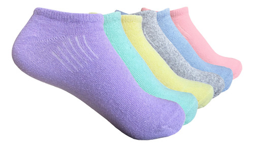 12 Pares Calcetines Tin Dama Algodón Unitalla Colores Pastel