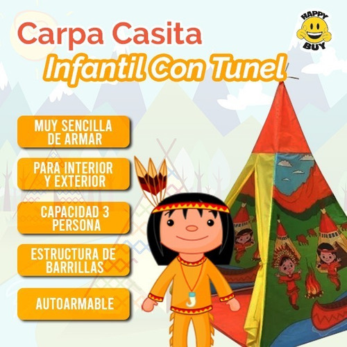Carpa Casita Tienda India Infantil Niños Nena Nene Juegos