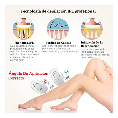 Depiladora De Luz Pulsada A Laser Permanente Ipl Indolor