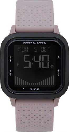 Reloj Rip Curl Next Tide A1139 G281 para hombre, color de la correa: rosa, color de fondo: negro
