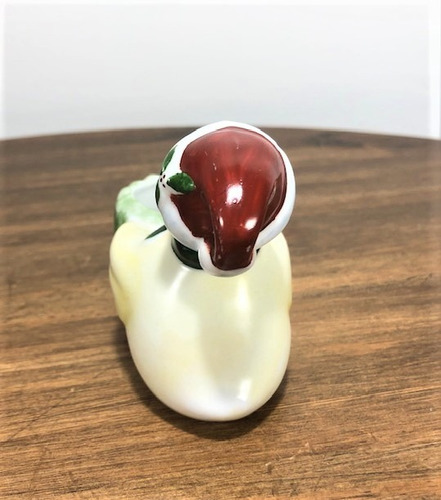 Imagem 5 de 7 de Paliteiro De Porcelana Mini Patinho Natal