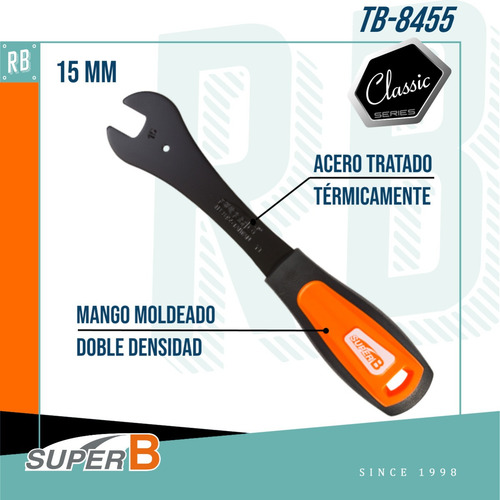 Imagen 2 de 9 de Herramienta Llave Pedales Bicicleta Super-b Tb-8455 - Racer