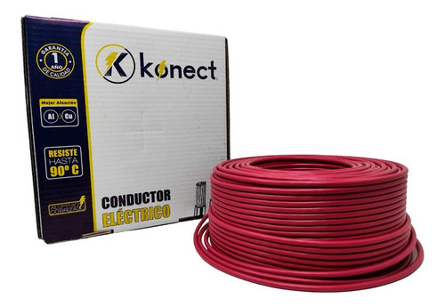 Cable Eléctrico Cca Calibre 8 Blanco Y Rojo 100m 2 Pzs