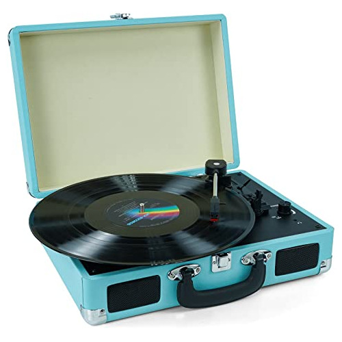 Vinyl Record Player, 3 Speeds Suitcase Portable Record ...