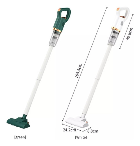 Aspirador De Po Vertical Portatil Usb Recarregável Bivolt Branco