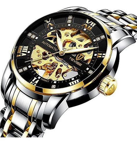 Reloj De Ra - Mechanical Men's Watch Stainless Steel Skeleto