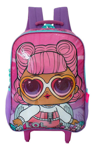 Mochila Escolar Rodinhas Lol Surprise Fashion Luxcel Meninas