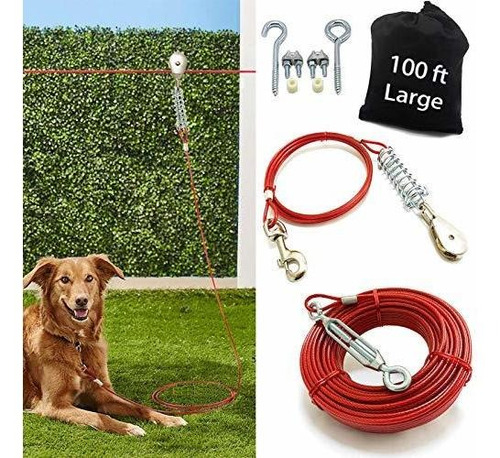 Sistema Aéreo De Amarre Perros  Cable Correr Perros  1...