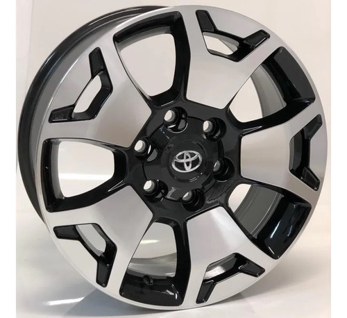 Par De Rodas Toyota Hilux Srx Aro 18 (2unid)+ Bicos Cor Preto Com Diamantado