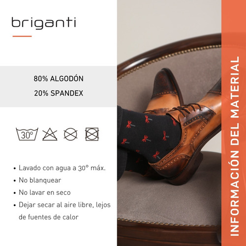 Imagen 9 de 10 de Medias Algodón Pack X6 Briganti Hombre Fantasía Acc07255