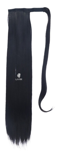 Rabo De Cavalo Longo Com Velcro Semelhante Ao Humano Cor Castanho Escuro Cor 2