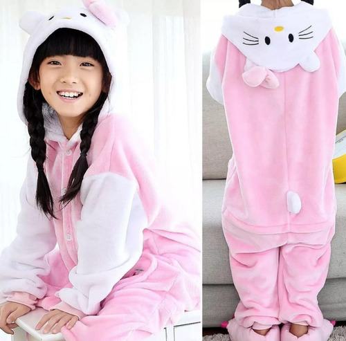 Pijama Enterizo Infantil Ultra Soft Súper Calentitos Kawaii