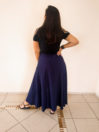 Imagem 3 de 9 de Saia Envelope Traspassada Que Vira Vestido