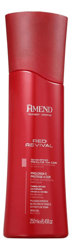 Shampoo Amend Red Revival Em Tubo De 250ml Com 1 Unidad