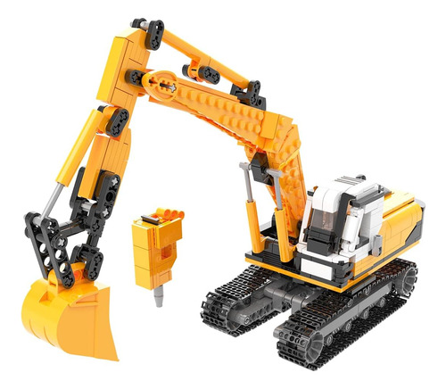 Ledualbabr City Excavator Building Blocks Juego De Juguetes,