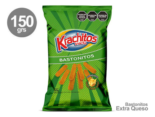 Bastoncitos Horneados Sabor Extra Queso Krachitos X 150g