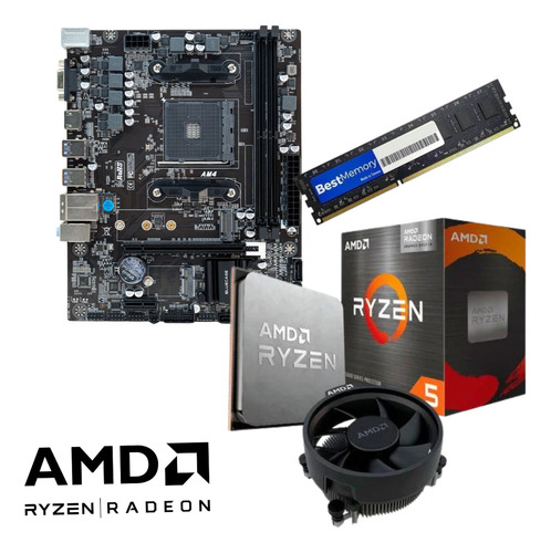 Kit Upgrade Amd Ryzen 5 5600gt + Placa Am4 + 16gb Ddr4