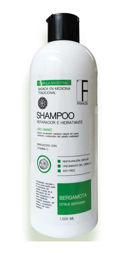 Imagen 1 de 2 de Shampoo Crecimiento De Bergamota Y Cola De Caballo