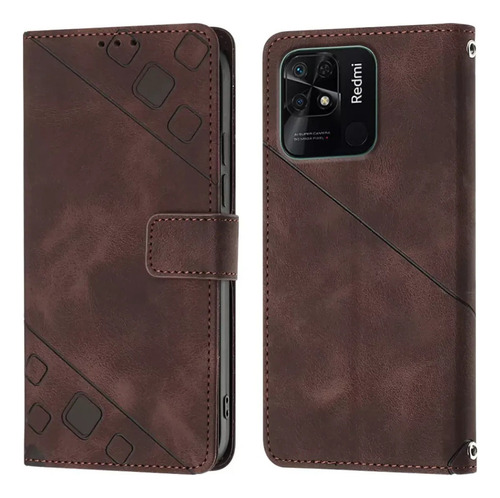 ( Funda Tipo Cartera Con Tapa En Relieve Para Xiaomi Redmi 10c