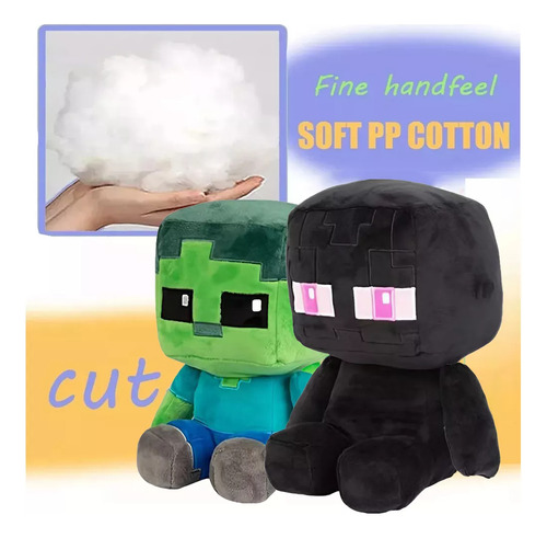 Juego De Peluche Minecraft De 2 Piezas, Regalo Para Niñosbes
