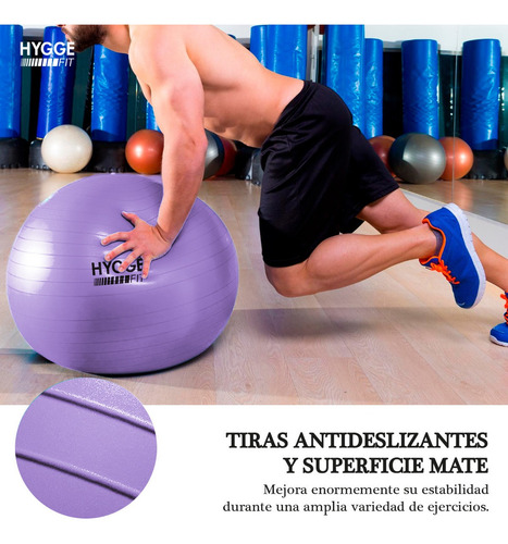 Imagen 6 de 10 de Pelota Esferodinamia 65cm Fitness Pilates Yoga + Inflador