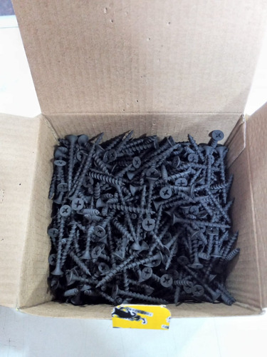 Tornillo Volcanita Toro Negro 6x1-5/8 Punta Fina 530pcs