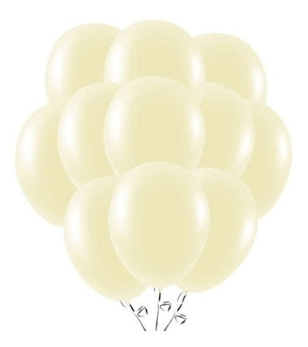 100 Globo Marfil 9  Beige Ivory Crema Boda Decoracion Latex