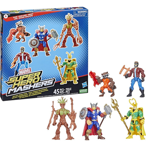 Guardianes De La Galaxia Thor Loki Super Hero Mashers (Reacondicionado)