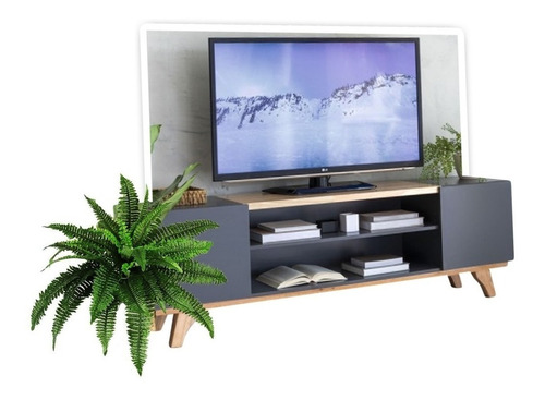 Mueble Para Tv Con Puertas 1800x600x400 Mm Cuerpo Eucalipto 