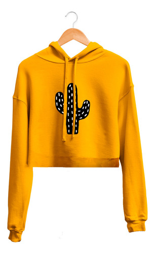 Hoodie Crop Top Cactus Desierto