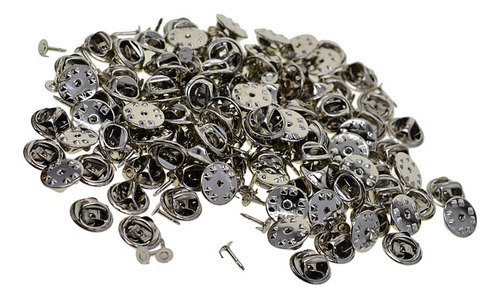 100 Pares De Latón Mariposa Embrague Tie Tacks Pin Back