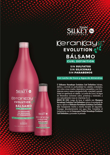 Shampoo + Balsamo Silkey Kerankaye Evolution Curl X 1480 Ml