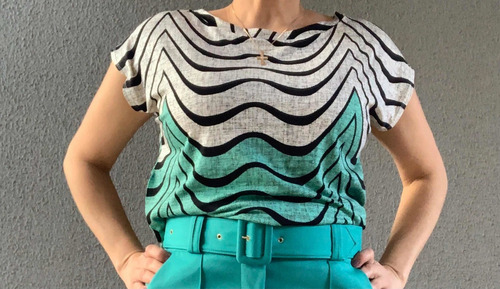 Imagem 1 de 2 de Blusa Estampada Viscolycra