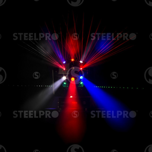 Imagen 6 de 6 de Cabeza Movil Led + Laser Beam Steelpro Magic Ball