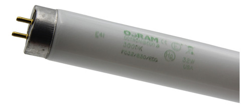 Paquete De 5 Tubos Fluorescentes Osram 32w 3000k T8 120 Cm Blanco Cálido