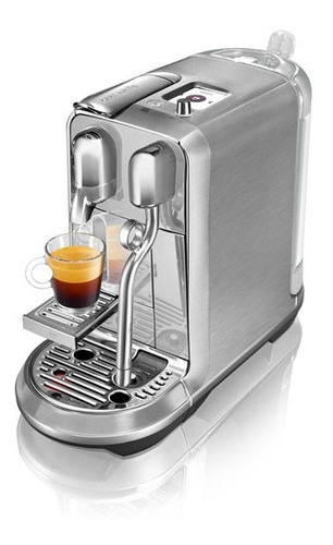 Cafetera espresso Nespresso Creatistada J520-BR-Me-ne, color plateado,