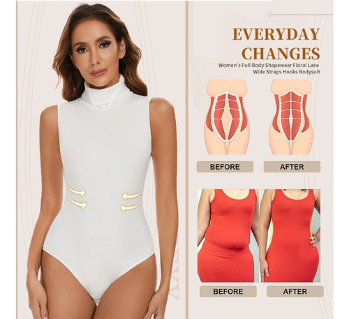 I Body Shapewear, Mono Completo Para Mujer, Cuello Alto