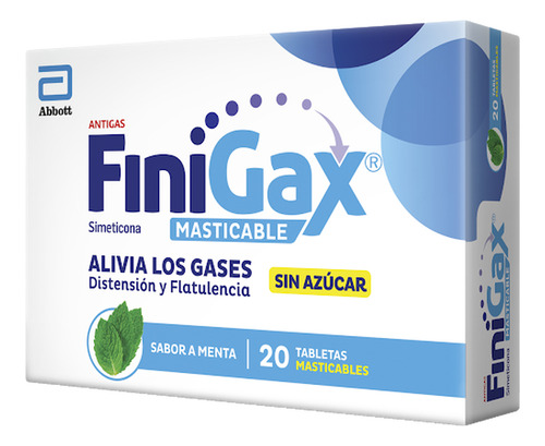 Finigax Masticable Sabor Menta Caja X 20 Tabletas