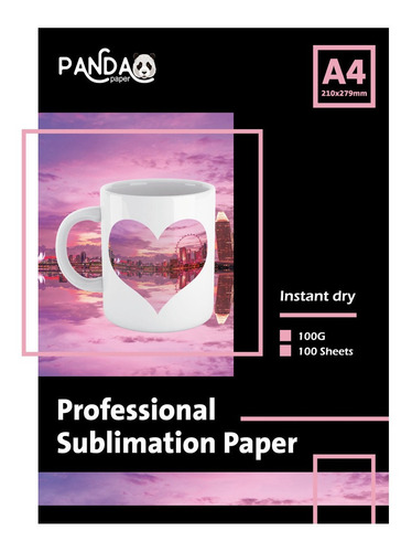 Imagen 2 de 7 de Papel Para Sublimar Panda Tricapa A4 100 Hojas Coreano