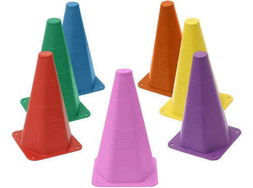 Kit 10 Cones Coloridos, Exercício Funcional, Futebol, Futsal Cor Sortido