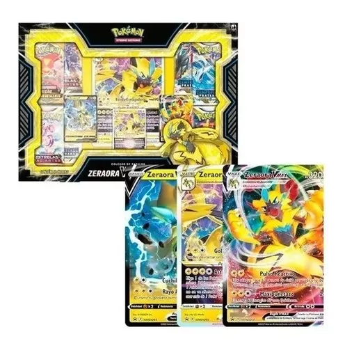 Pokemon 2 Box Com 16 Pacotes de Cartas Deoxys e Zeraora Vmax e V