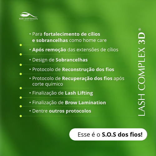 Kit Lash Complex 3d Passos 1 E 2 15ml Cada