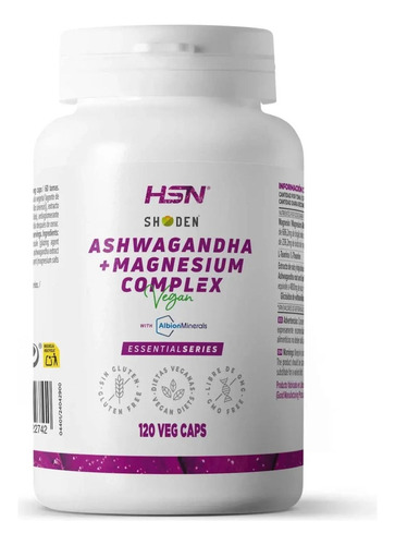 Hsn Ashwagandha Con Magnesium Complex 120 Cápsulas