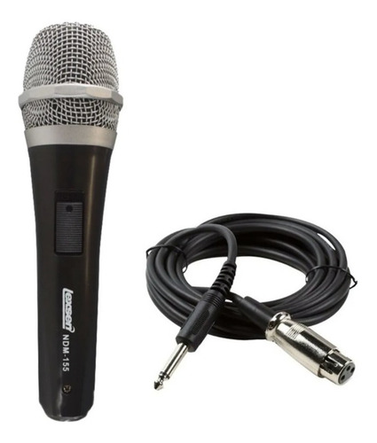 Micrófono De Mano Profesional Dinámico Lexsen Ndm-155 Con Cable Ideal Vivo Grabaciones Karaoke