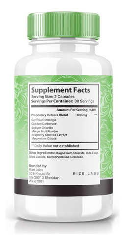 Rize Labs - Fast Lean Pro Suplemento Dietético, Cápsulas Ava