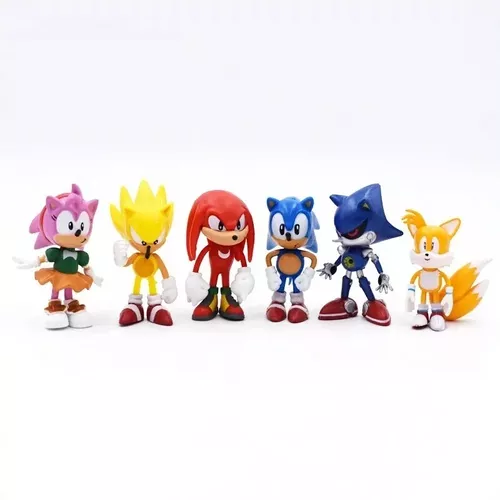 Kit 6 Bonecos - Sonic e sua turma