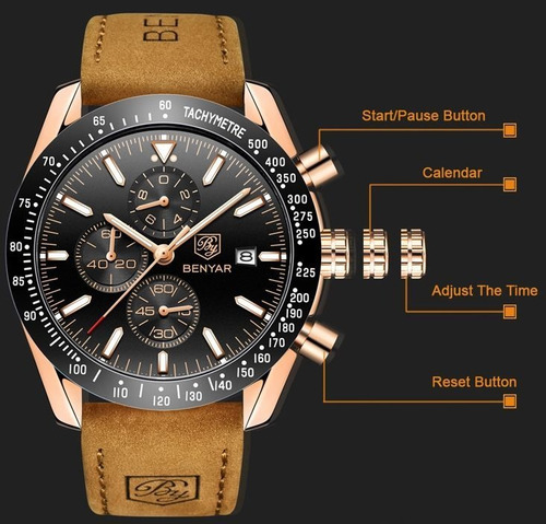 Relogio De Pulso Masculino Esportivo Original Pulseira Couro