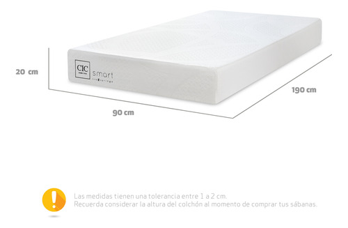 Colchón 1 Plaza Cic Smart Lite Spring